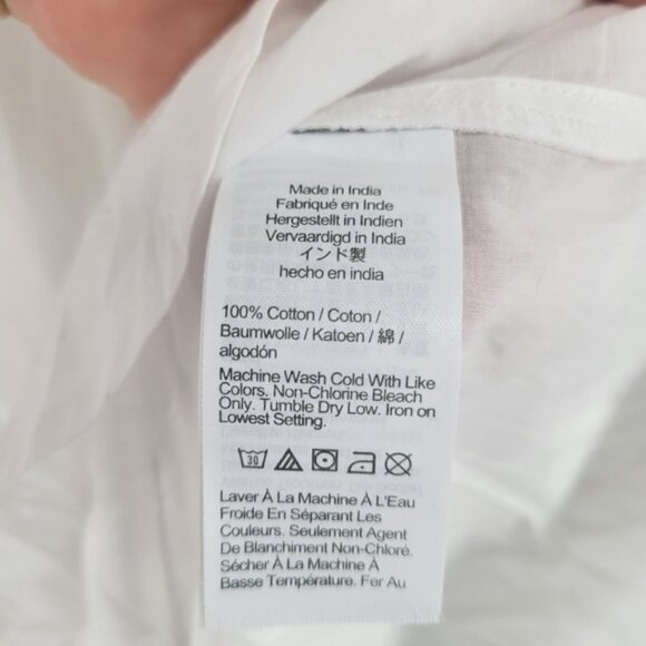 J Crew Cover-up shirtdress Size Medium White Tie Waist - Picture 6 of 9